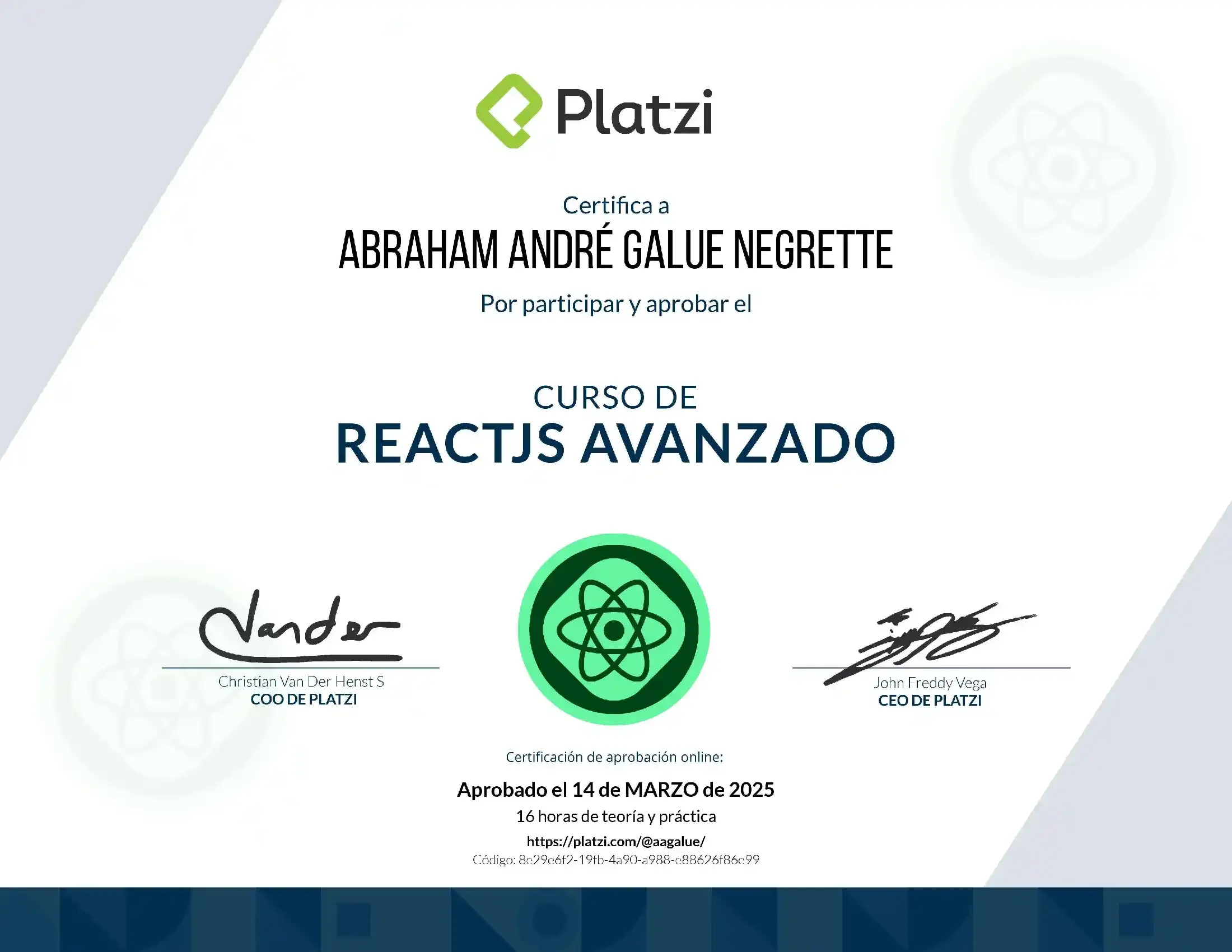 Vista previa de React Avanzado