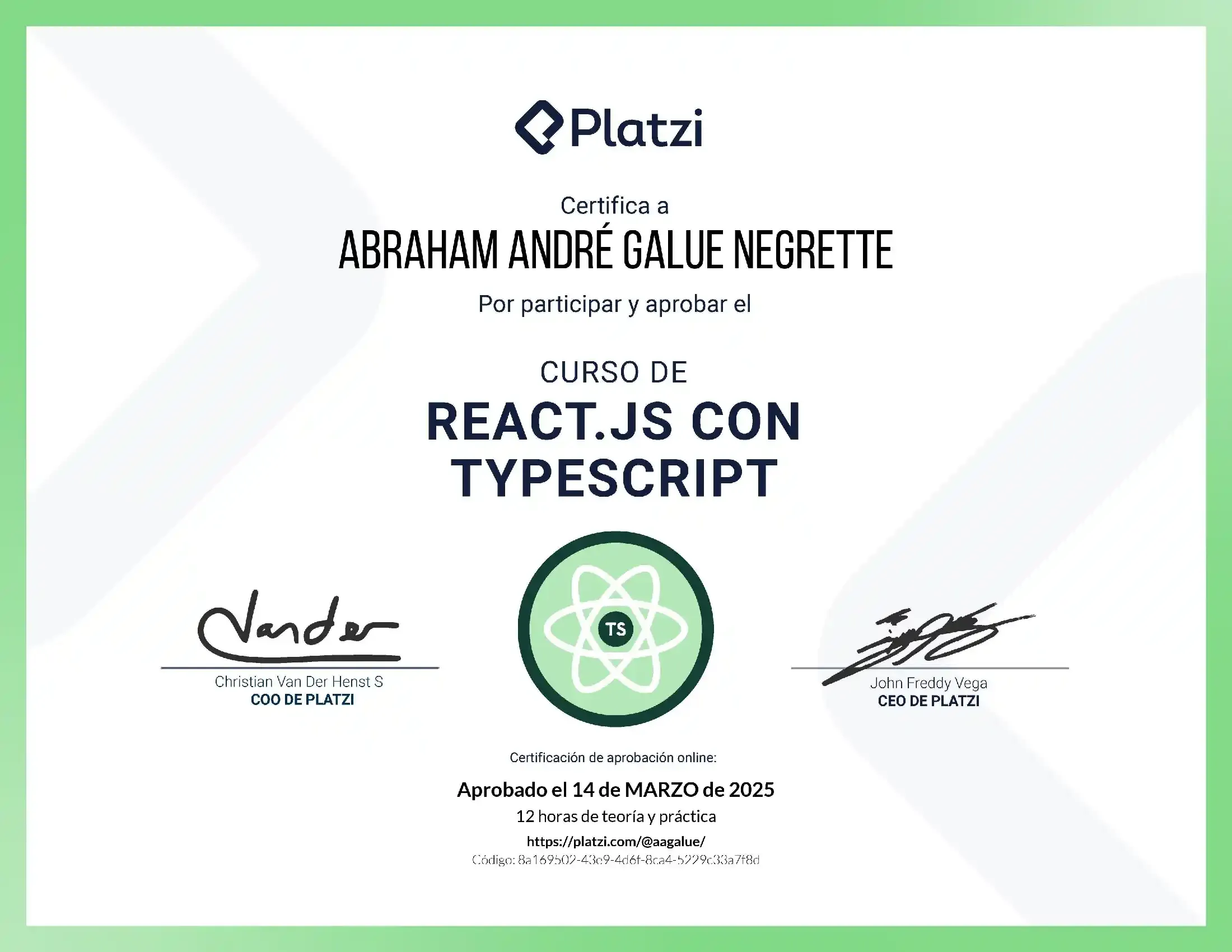 Vista previa de React con TypeScript