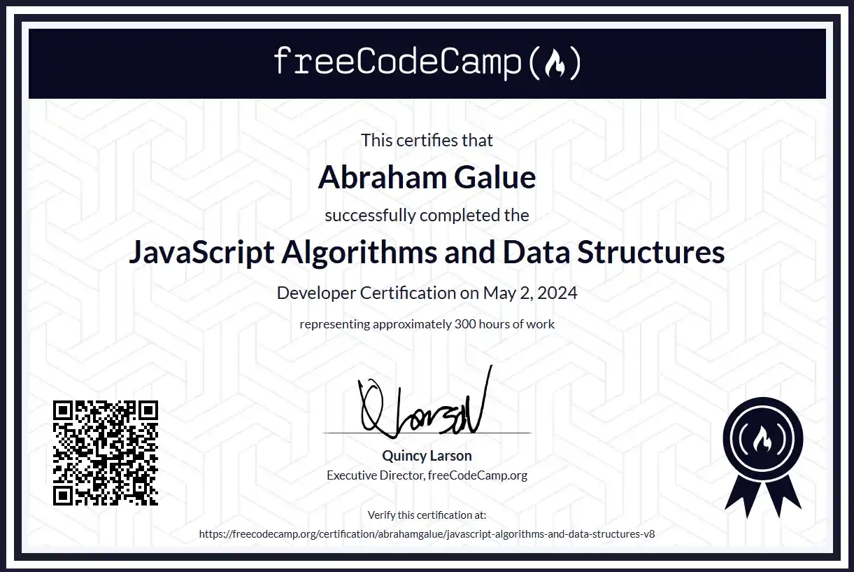 Vista previa de JavaScript Algorithms and Data Structures